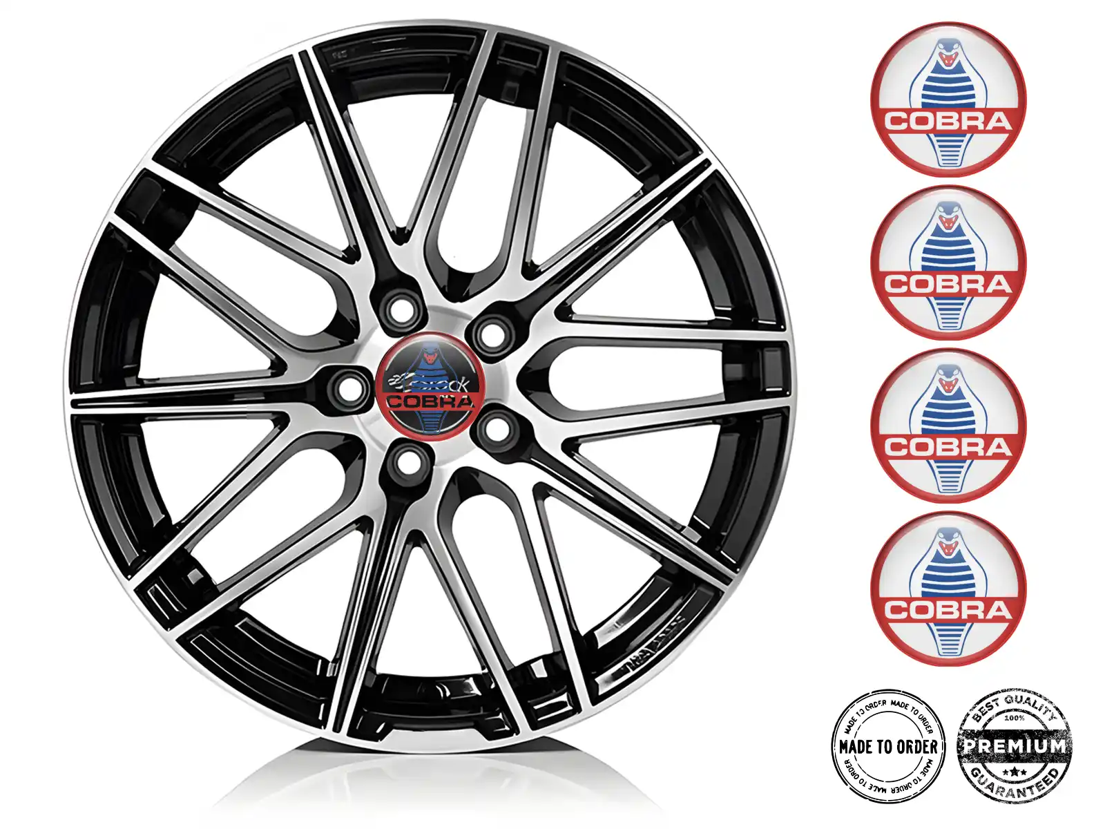 Shelby Silikonaufkleber Ausgabe Individuelle Felgen-Embleme
